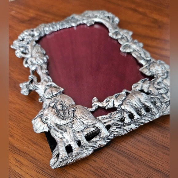 Vintage ARTHUR COURT 1995 Jungle Scene Elephants Leopards Bird Safari - Picture 14 of 16